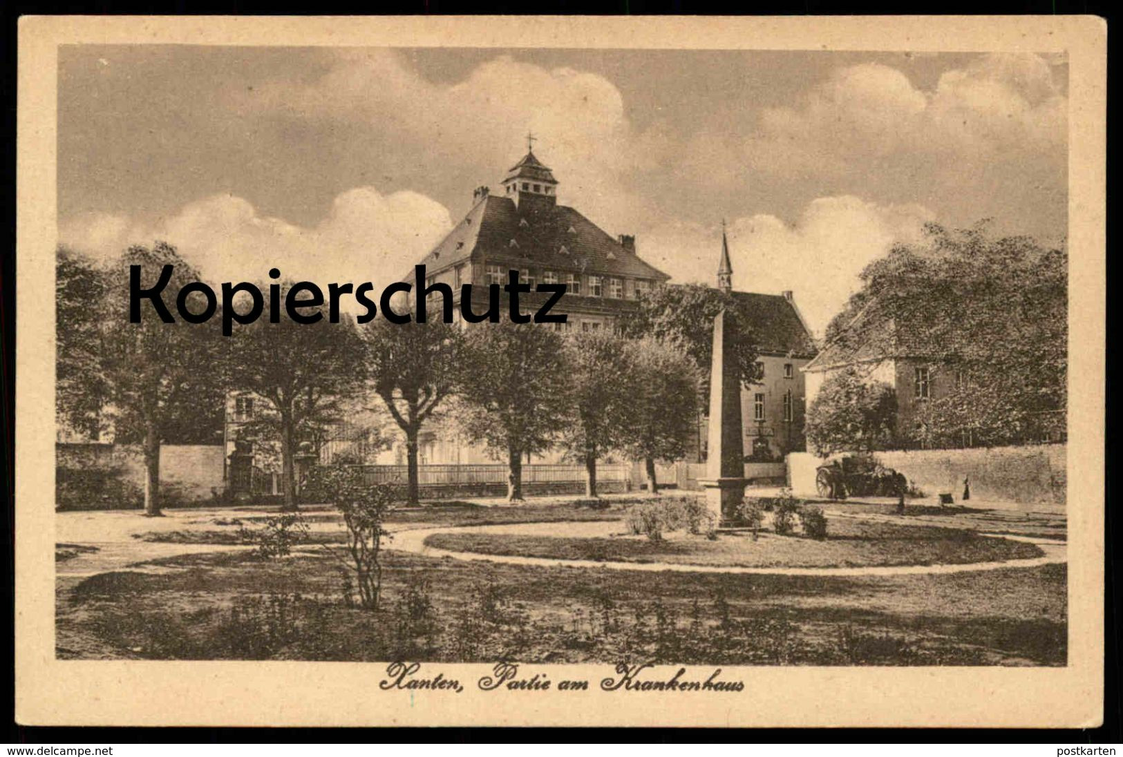 ALTE POSTKARTE XANTEN PARTIE AM KRANKENHAUS 1919 Hospital Postcard Cpa AK Ansichtskarte - Xanten