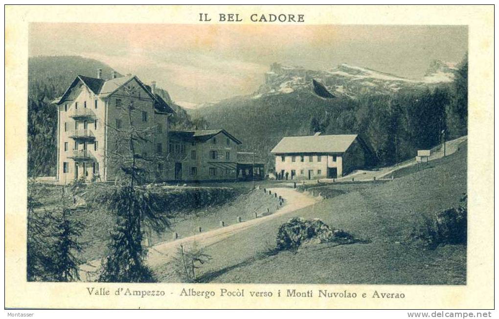 CORTINA D' AMPEZZO (Belluno). Dolomiti. Albergo POCOL. Non Vg. Anni '20. - Belluno