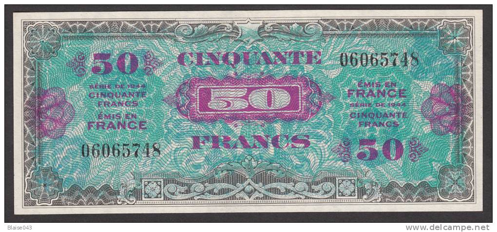 Trésor - 50 Francs Drapeau - 1944 Sans Série En SUP - 1944 Drapeau/France