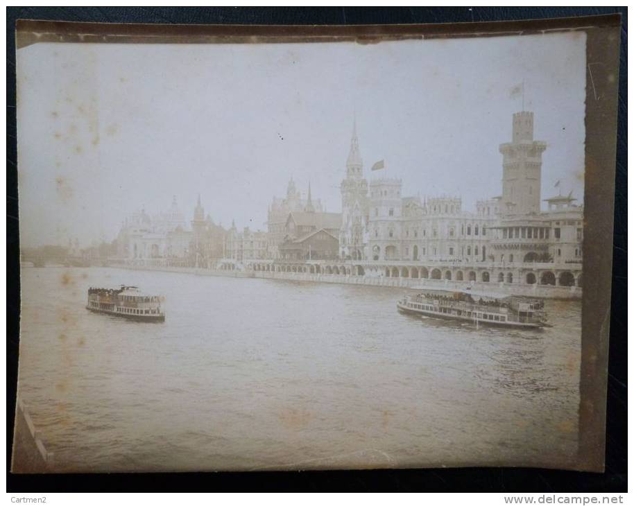 PHOTOGRAPHIE DE L'EXPOSITION UNIVERSELLE DE PARIS 1900 BORDS DE LA SEINE EXHIBITION 1900 - Other & Unclassified