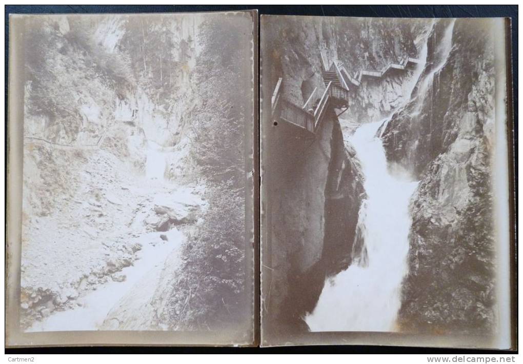 2 PHOTOGRAPHIE 1900 : LES GORGES DE DURNAND PRES DE MARTIGNY VALAIS SUISSE - Autres & Non Classés
