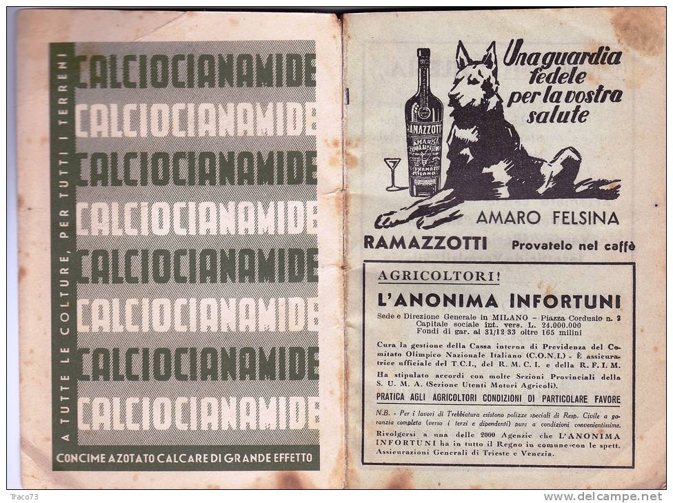 AGENDA AGRICOLA  1937 /  Confederazione Fascista Agricola - Disegnatore " Martinati " + Altri - Alte Bücher
