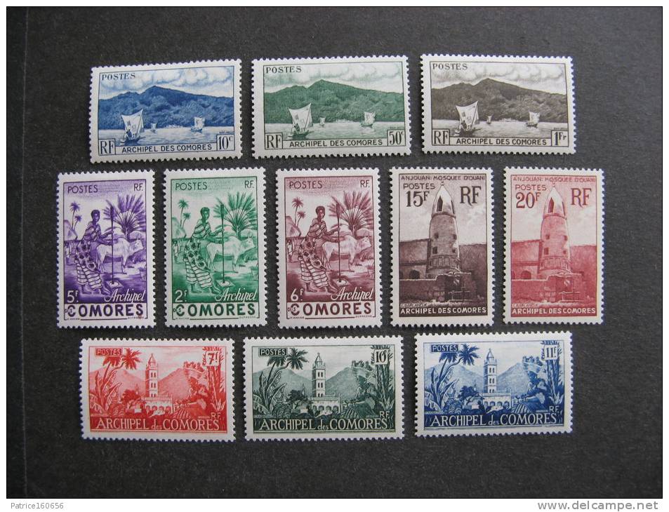 Archipel Des Comores: TB Série N° 1 Au N°11, Neufs X. Cote = 17,00 Euros. - Unused Stamps