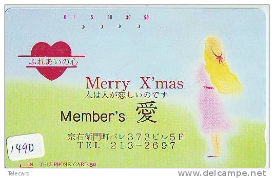 Télécarte Japon NOËL (1490) MERRY CHRISTMAS  Phonecard Japan * Telefonkarte WEIHNACHTEN JAPAN *  NAVIDAD * NATALE 110-22 - Kerstmis