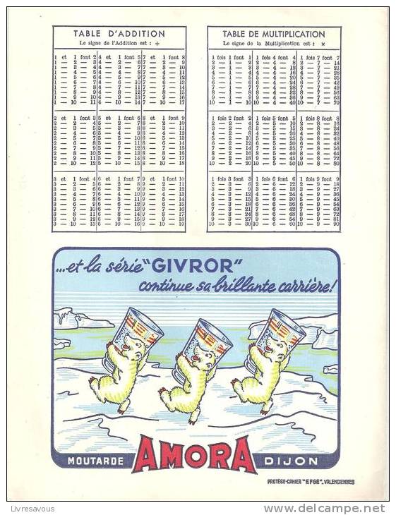 Protège Cahier Amora La Moutarde De Dijon Léger, Lumineux "Aurore" Le Nouveau Verre Des Années 1960 - Protège-cahiers