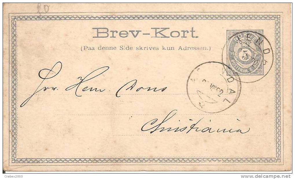 1 ENTIER    POSTAL 1882 - Briefe U. Dokumente