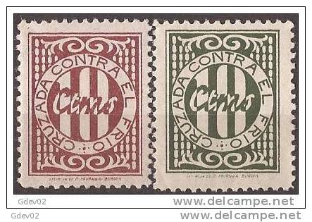 CCF16-M31TVF.España .Spain.BENEFICENCIA.CRUZA DA CONTRA EL FRIO.1937. (Galvez 16/7**) Sin Charnela .MAGNIFICA - Fantasy Labels