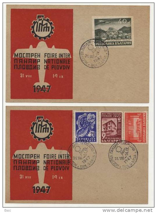 Maxicards International Sample Fair  Plovdiv 1947   From Bulgaria - Covers & Documents