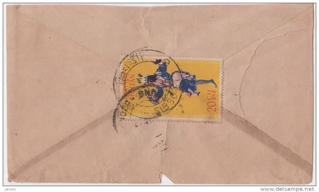 Bhutan Cover, Remote Post Office Postmark, Commercial Cover, Condition As Per The Scan - Bhoutan