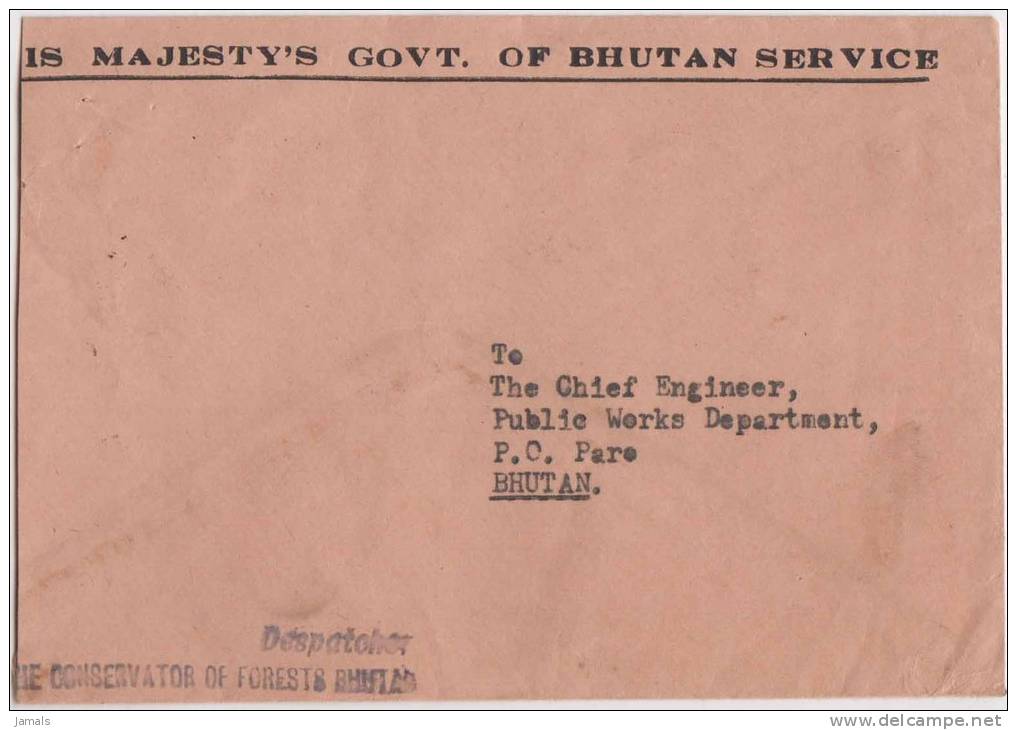 Bhutan Cover, Remote Post Office Postmark, Commercial Cover, Condition As Per The Scan - Bhoutan