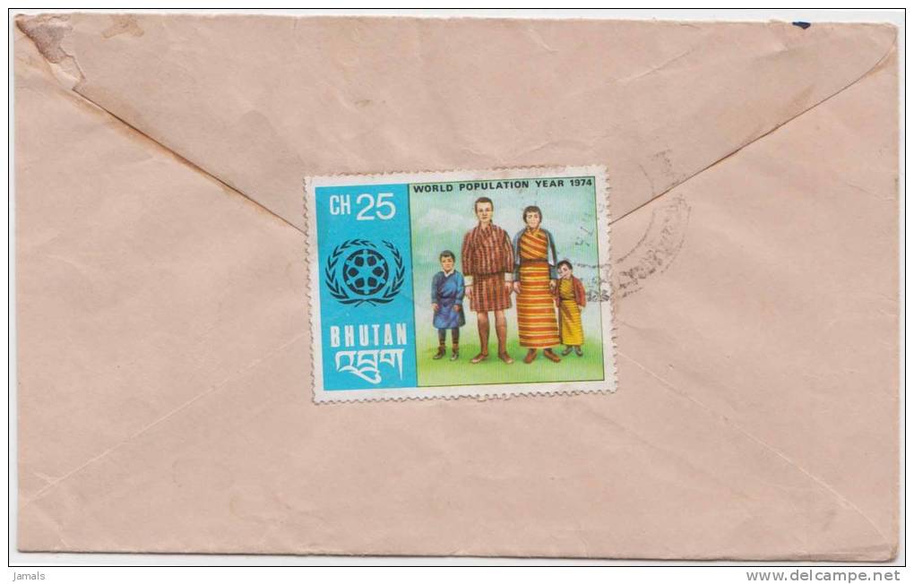 Bhutan Cover, Remote Post Office Postmark, Commercial Cover, Condition As Per The Scan - Bhoutan