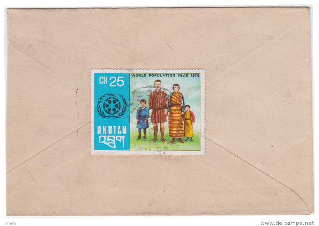 Bhutan Cover, Remote Post Office Postmark, Commercial Cover, Condition As Per The Scan - Bhutan