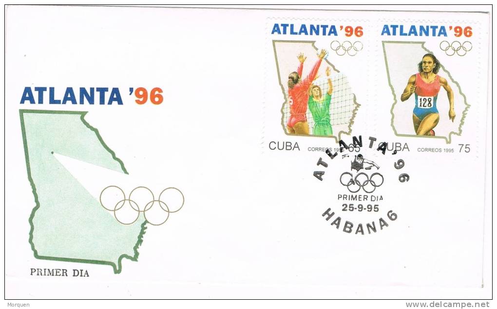 Carta F.D.C. Habana (Cuba) 1995. Juegos Olimpicos Atlanta 96 - FDC