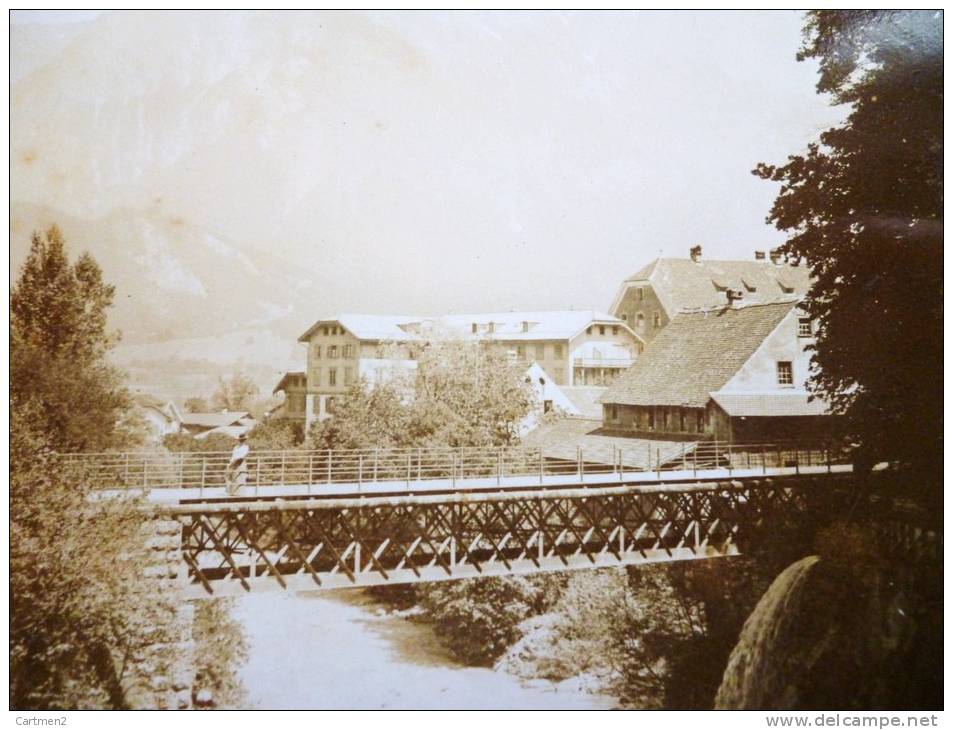 PHOTOGRAPHIE 1900 : ROUTE DE LA TAMINA A BAD RAGAZ CANTON DE SAINT-GALL SUISSE - Autres & Non Classés