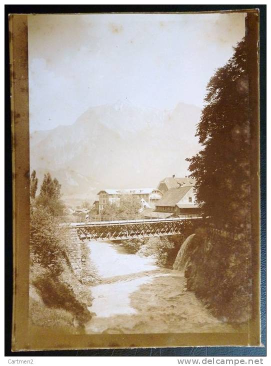 PHOTOGRAPHIE 1900 : ROUTE DE LA TAMINA A BAD RAGAZ CANTON DE SAINT-GALL SUISSE - Autres & Non Classés