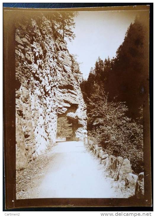 PHOTOGRAPHIE 1900 : ROUTE DE LA TAMINA A BAD RAGAZ CANTON DE SAINT-GALL SUISSE - Autres & Non Classés