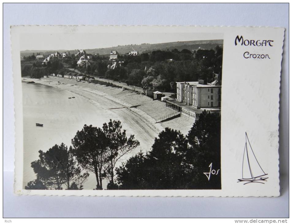 CPSM 29 Finistère - MORGAT, La Plage à Marée Haute - Morgat