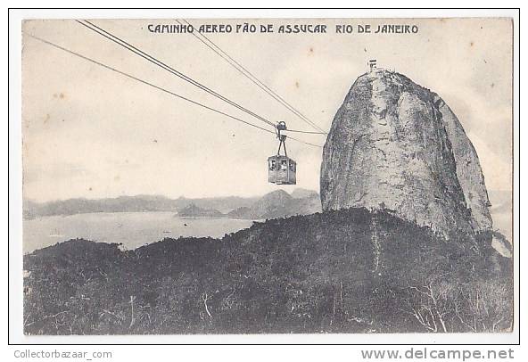 Brazil Rio Janeiro Caminho Aereo Pao De Assucar Cartao Postal VINTAGE CA1900 POSTCARD - [W20032] - Rio De Janeiro