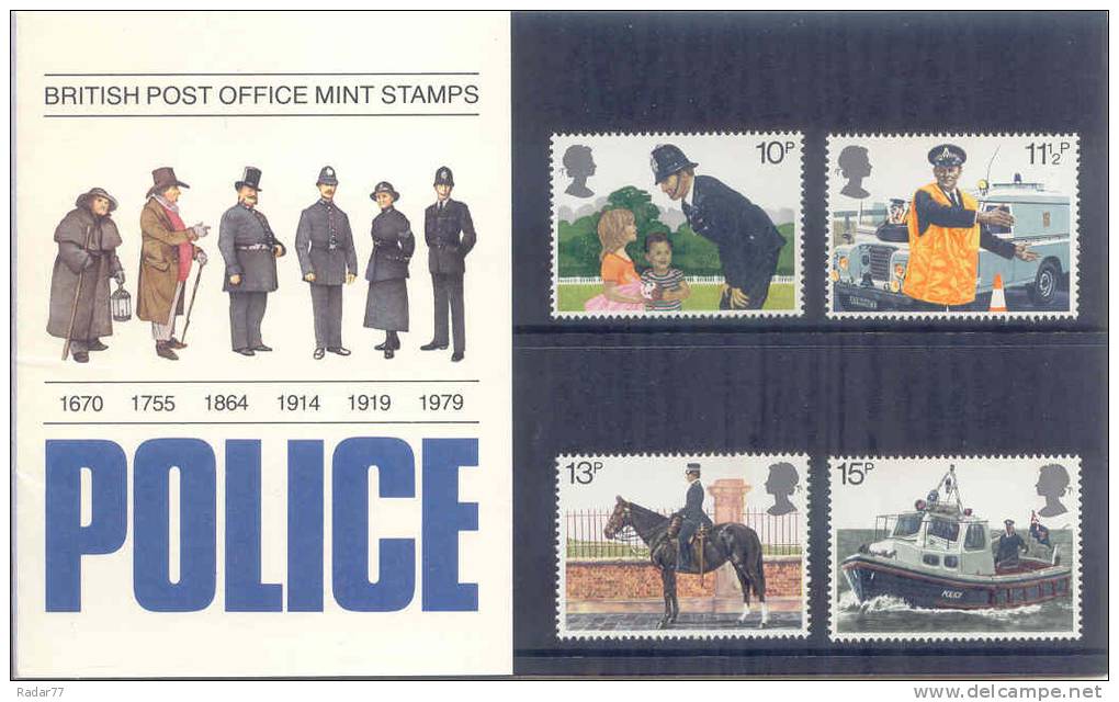 Grande-Bretagne N°913 à 916 150ème Anniversaire Des Forces De Police Métropolitaines (1979) - Police - Gendarmerie