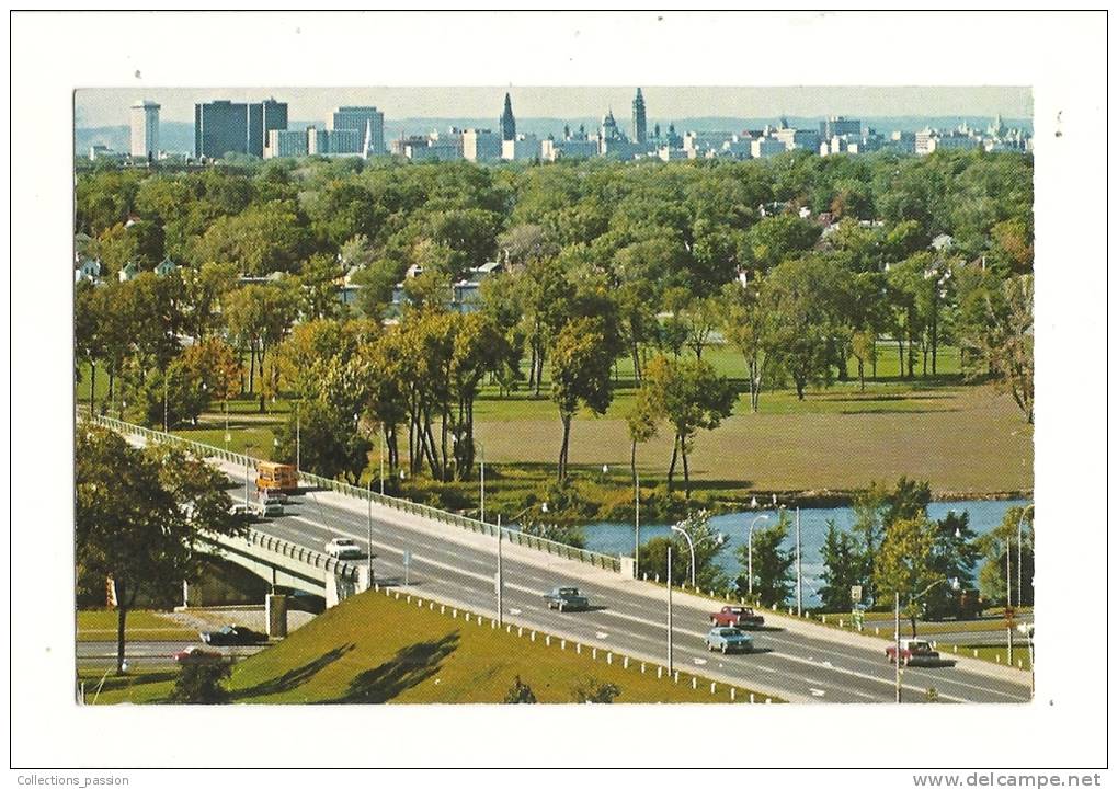 Cp, Canada, Ottawa, Riverside, La Promenade Le Long De La Rivière, à L'arrière Plan Le Profil De La Ville - Ottawa