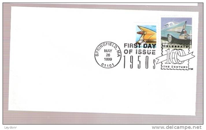 FDC Tail Fins And Chrome - Plus Additional Stamp - 1991-2000