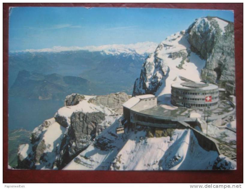 Alpnach (OW) - Pilatus Kulm: Hotel Bellevue / Bergstation, Winter? - Alpnach