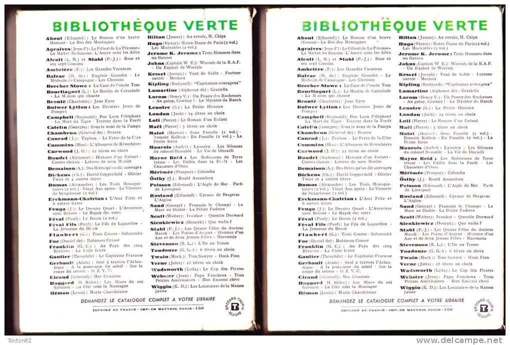 Alexandre Dumas - Le Vicomte De Bragelonne - ( Tomes 1 & 2 ) - Bibliothèque Verte  N° 69 / 70 - ( 1956 ) . - Biblioteca Verde