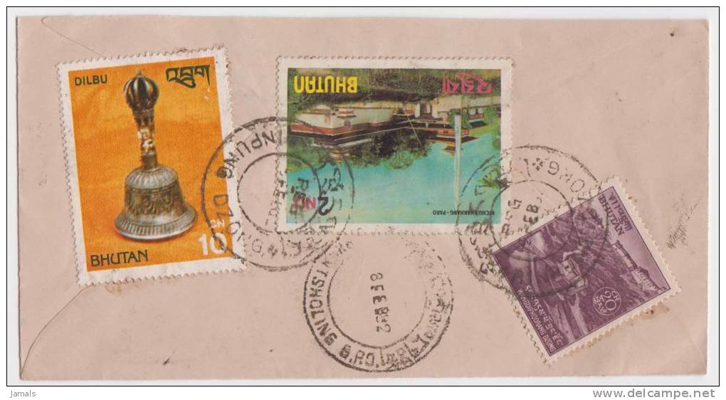 Bhutan Cover, Remote Post Office Postmark, Commercial Cover, Condition As Per The Scan - Bhutan