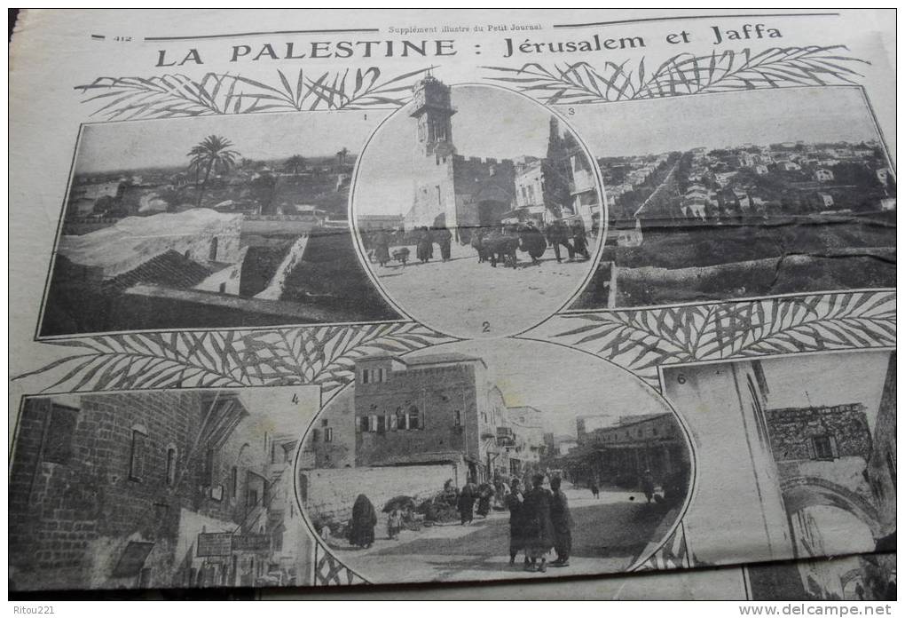 LE PETIT JOURNAL 1917 N° 1410 Amiral GLEAVES Guerre Palestine JERUSALEM JAFFA Gare ER RAMLEH PRISONNIERS TURCS - Le Petit Journal