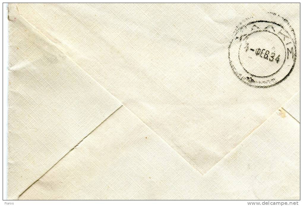 Greece- Cover Posted To A Lawyer/ Chalkis [arr.4.2.1934, Type XII Postmark] - Briefe U. Dokumente