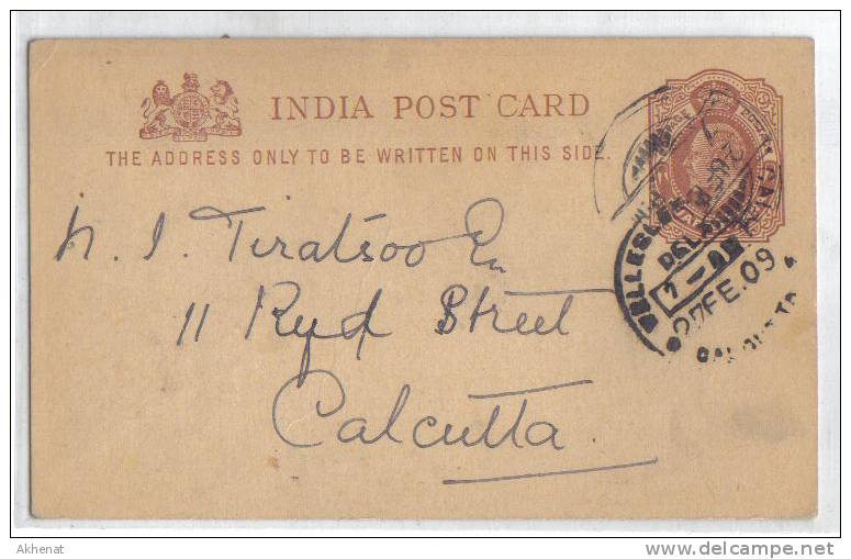 ENG11 - INDIA ,  Intero Viaggiato  . Poco Fresco - 1902-11 King Edward VII