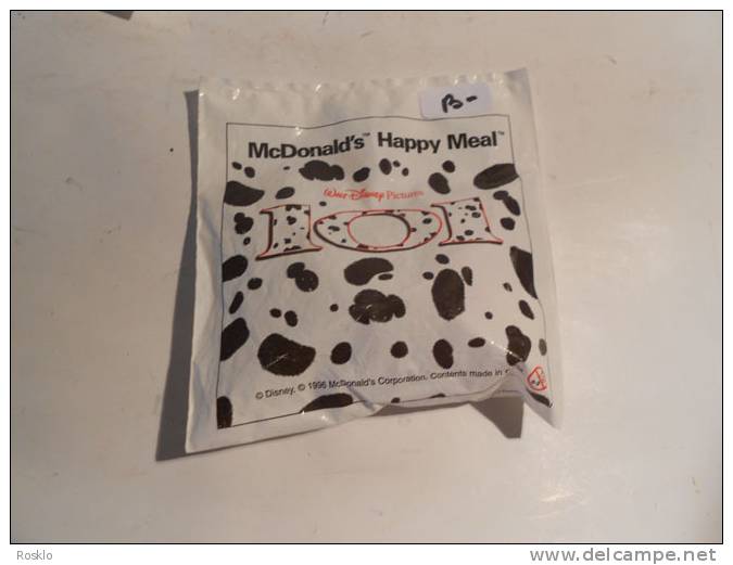 MAC DONALD  / LES 101 DALMATIENS HAPPY MEAL 1996 /  B / POCHETTE SURPRISE NON OUVERTE / ETAT NEUF - McDonald's