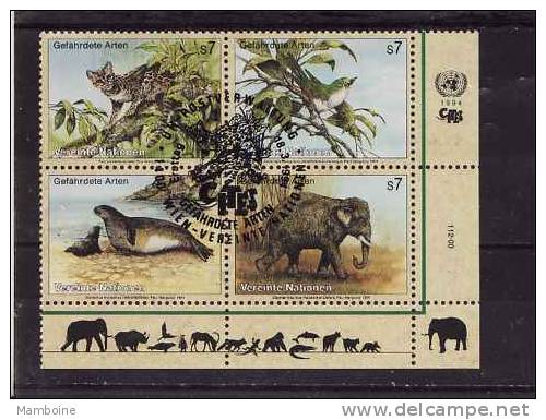 ONU  VIENNE 1994 Faune   N 182 / 85 Oblitéré - Used Stamps