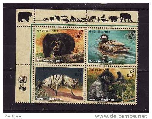 ONU  VIENNE 2001  Faune     N°  342 / 45  Neuf X X - Unused Stamps