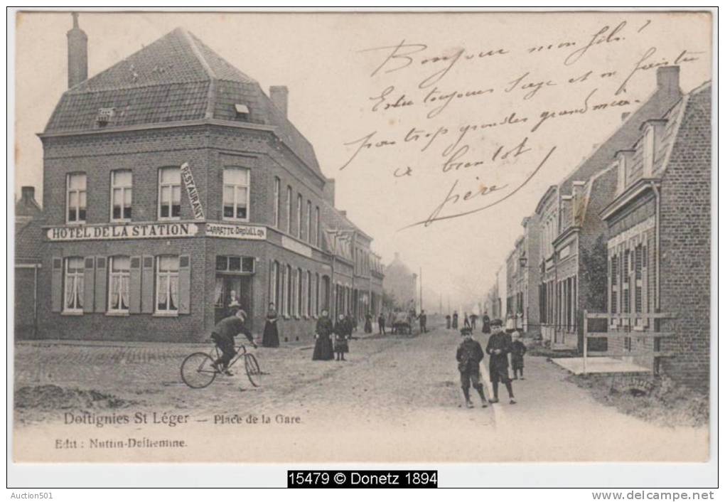 15479g HOTEL De La STATION - Restaurant - Place De La Gare - Dottignies St. Léger - 1905 - Moeskroen