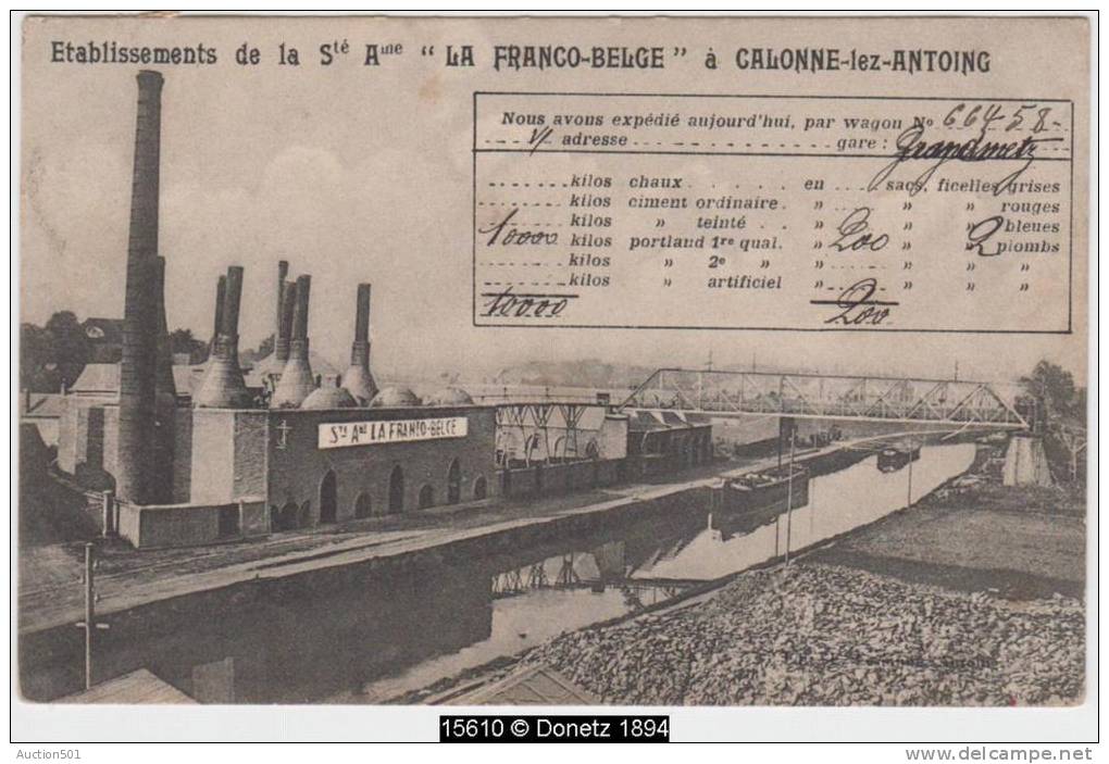 15610g CARRIERE - LA FRANCO-BELGE - Calonne-lez-Antoing - 1912 - Antoing