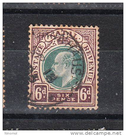 Natal   -   1902-03.   Edoardo VII. Postage - Revenue.  6d  Brown-lille. Viaggiato, Fine - Natal (1857-1909)