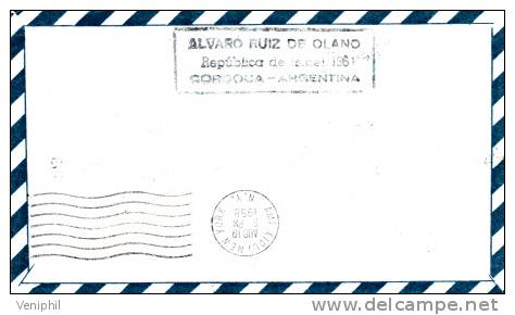 LETTRE ARGENTINE  VOL INAUGURAL BUENOS AIRES -NEW YORK- 18 AOUT 1958 - Autres & Non Classés