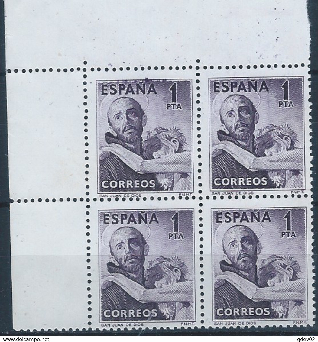 ES1070BL4BH-L4311-TTRSCU.España. Espagne.Spain.SAN   JUAN  DE DIOS.1953.(Ed 1070**)sin Charnela.FANTASTICO - Paintings