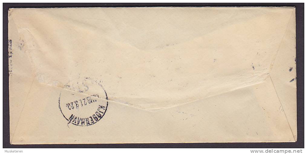 Denmark TMS Cds. KØBENHAVN 1920 Cover Incl. Card To KØBENHAVN STR. (2 Scans) - Covers & Documents