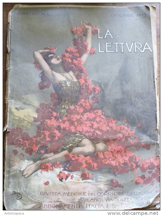 RIVISTA MENSILE DEL CORRIERE DELLA SERA  "LA LETTURA" - DEL 1913 - Prime Edizioni