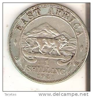 MONEDA DE PLATA DE EAST AFRICA DE 1 SHILLING DEL AÑO 1941  (COIN) SILVER,ARGENT. - British Colony