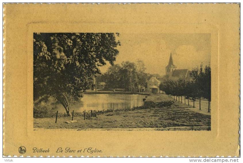 Dilbeek :  Le Parc Et L'église  ( Ecrit Avec Timbre ) - Dilbeek