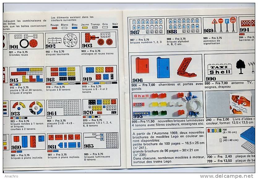 LEGO SYSTEM 1969 QU´ EST CE QUE LEGO ?  TRAINS MOTEURS PILES " ELECTRONIC " 16 Pages En FRANCAIS  / Voir SCAN PHOTO - Catalogs