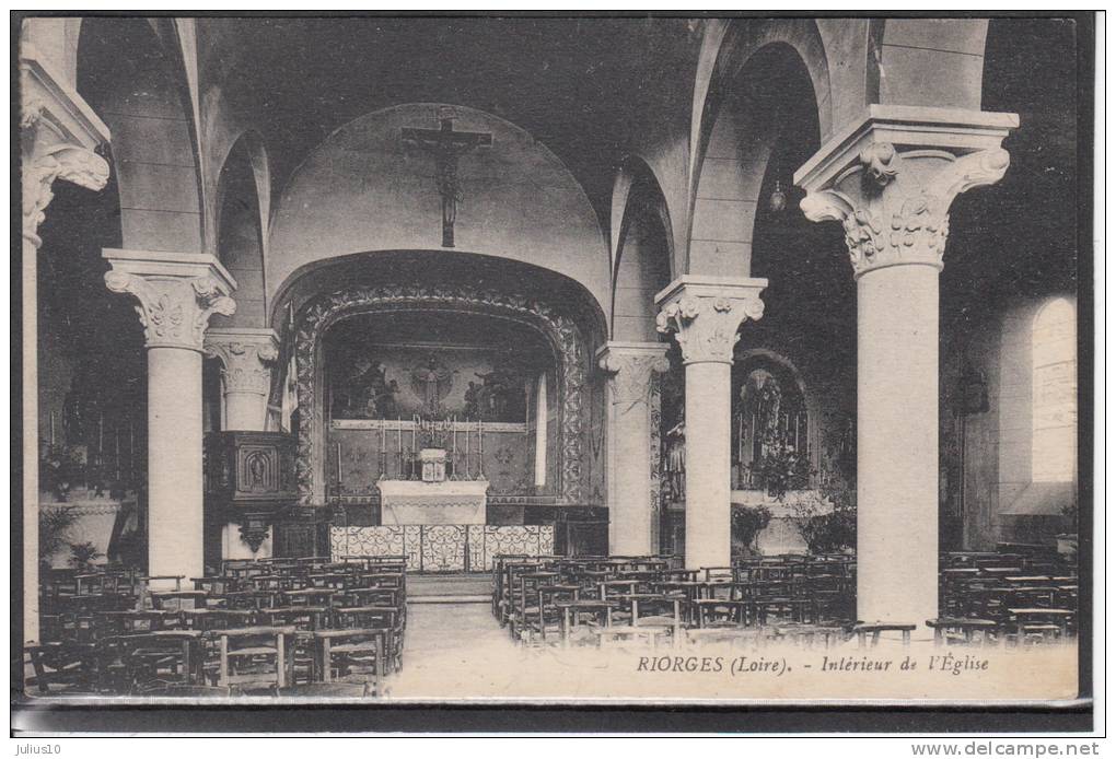 FRANCE Riorges L‘Eglise Church Postcard Carte Postale  #14328 - Riorges