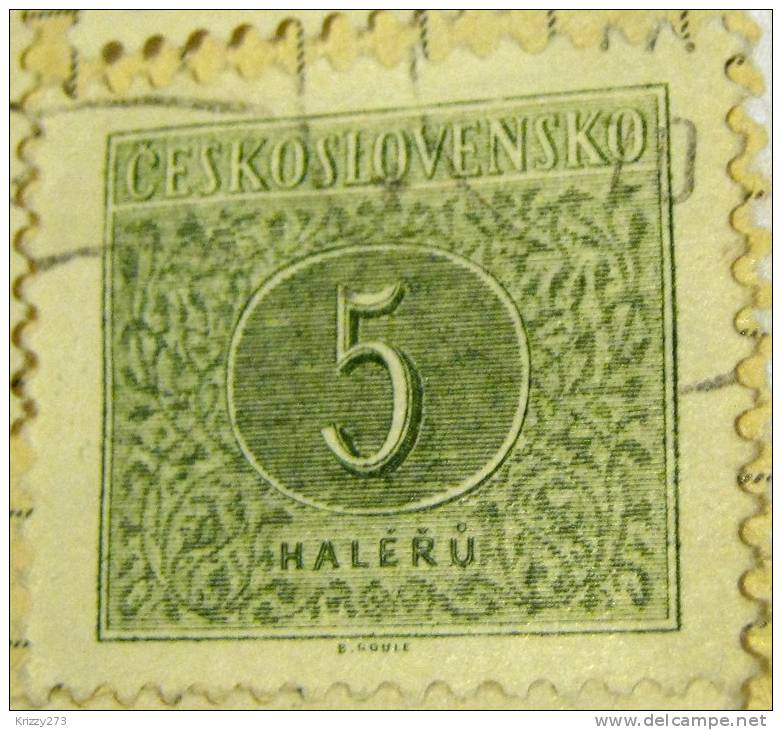 Czechoslovakia 1954 Postage Due 5h - Used - Portomarken