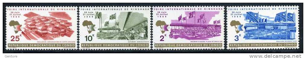 REPUBLIC Of CONGO 1969 International Fair Cpl Set Of 4 Yvert Cat. N° 689/92  Absolutely Perfect MNH ** - Neufs