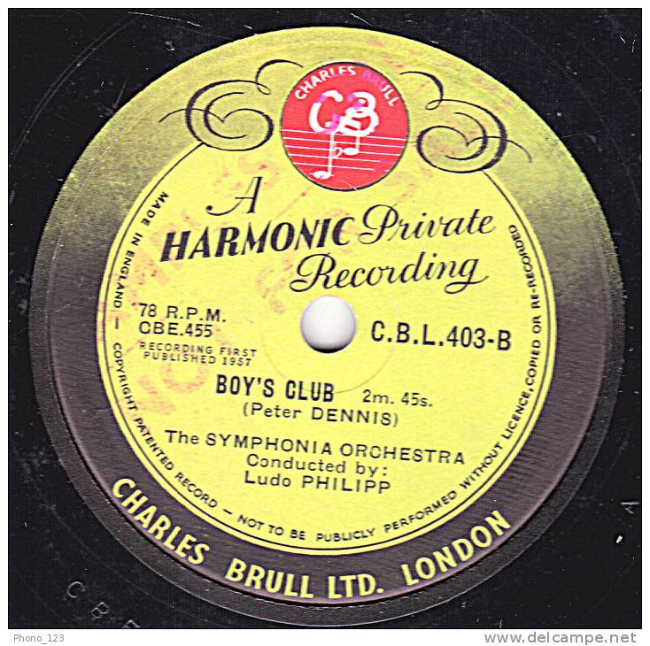 78 Tours Microsillon - HARMONIC C.B.L.403  - A - FLIGHT PLAN  - B - BOY'S CLUB - Special Formats