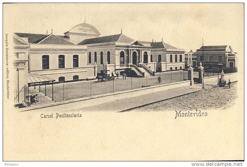 AMERICA URUGUAY  MONTEVIDEO CARCEL PENITENCIARIA JOAQUIN TESTASECCA  OLD POSTCARD BEFORE 1904 - Uruguay