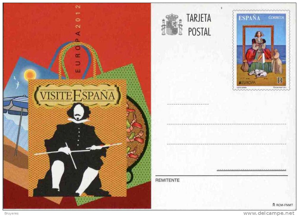 Entier Postal D´Espagne Sur Carte Postale Avec Timbre Et Illustration "Arc De Santa Maria Burgos" - 1931-....